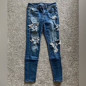 American Eagle Blue Ripped Jeans